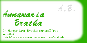 annamaria bratka business card